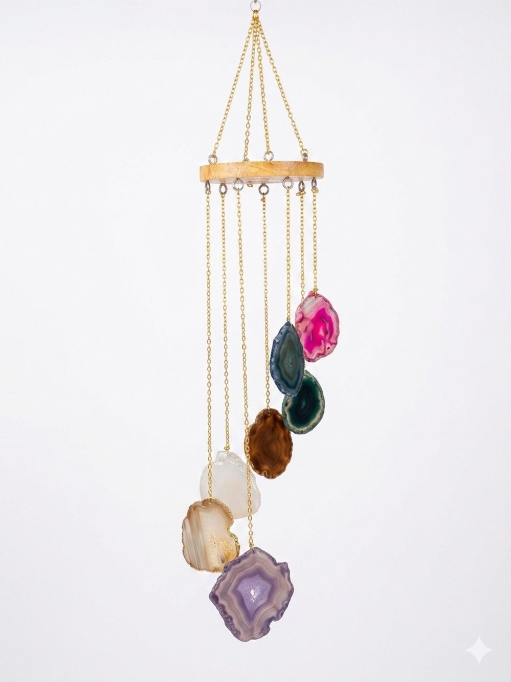 NEW Handmade Gemstone Hanging Pendant Wind Chime NWOT